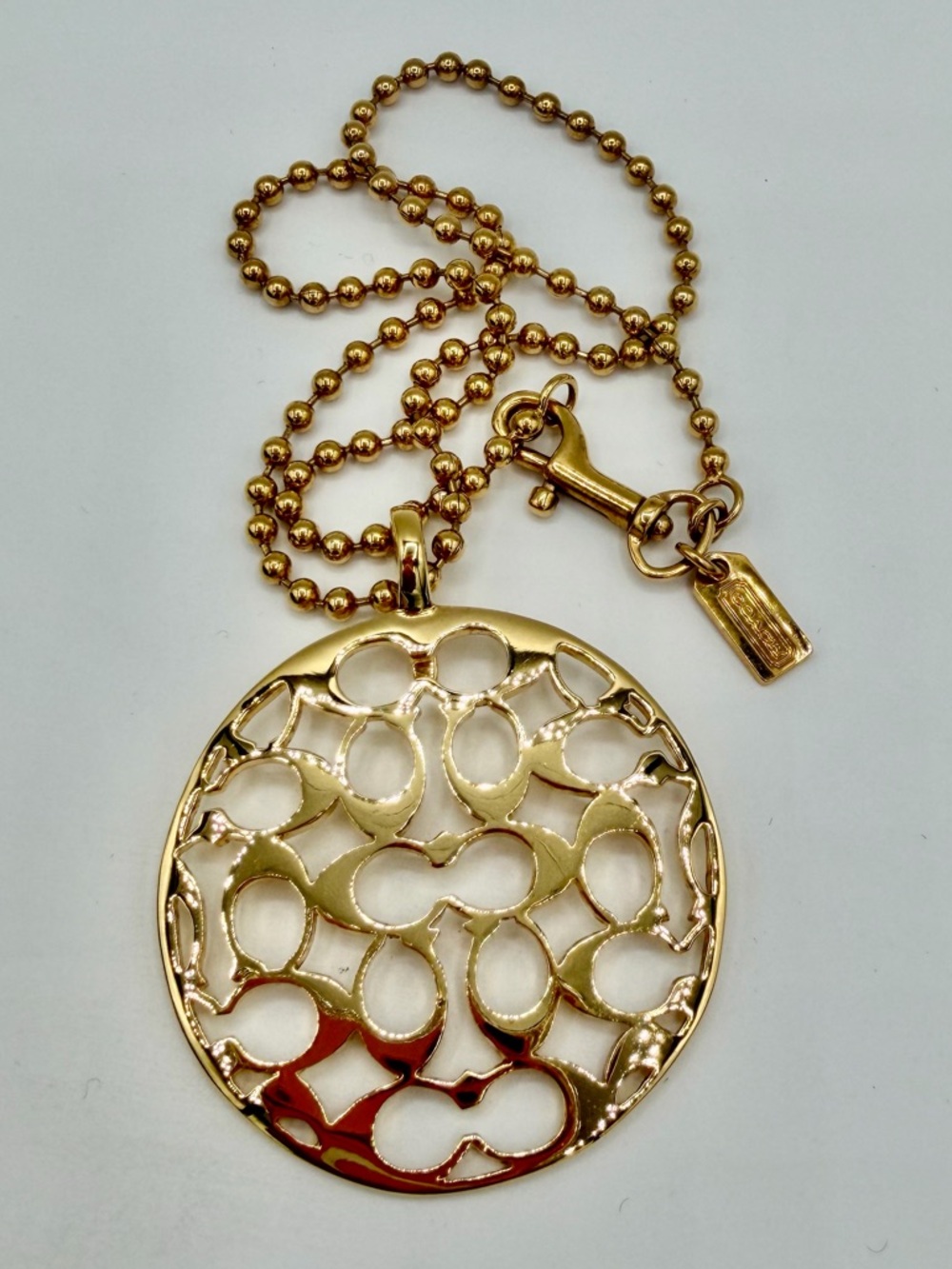 ❌SOLD❌ Coach Y2K Signature Pendant Necklace